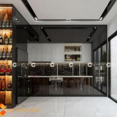 Tủ bếp Acrylic Mẫu Mới Điểm Nhấn Màu Sắc Thanh Nhã